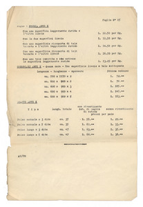 Listino articoli tecnici