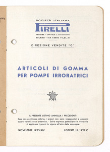 Articoli di gomma per pompe irroratrici