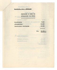 Osservazioni sulla situazione S.A.C.I.C./Programma installazioni  S.A.C.I.C. pel 1936/Riassunto spese installazioni  S.A.C.I.C. durante il 1935