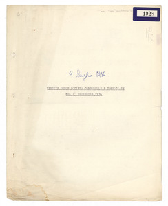 &#34;Vendite delle società consorelle e consociate nel I° trimestre 1936&#34;