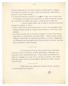 Relazione sul colloquio fra Gibellini, Poli e Piazzi per l'installazione di un impianto di resine sintetiche presso la S.I.E.S.