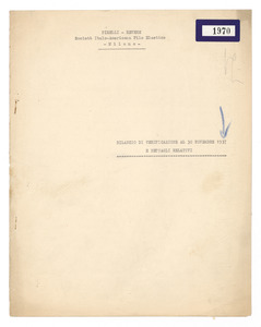 &#34;Bilancio di verificazione al 30 novembre 1937 e dettagli relativi&#34;