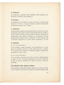 Fili smaltati Pirelli/Dati tecnici