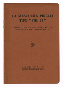 &#34;La maschera Pirelli tipo &#34;Pir. 35&#34;&#34;