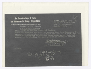 Anno 1944/Documenti risalenti al periodo dell'occupazione germanica in Italia riguardanti l'azione di Resistenza della nostra societ&agrave; nei riguardi delle truppe germaniche di occupazione