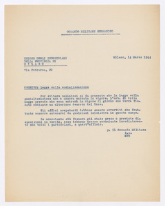 Anno 1944/Documenti risalenti al periodo dell'occupazione germanica in Italia riguardanti l'azione di Resistenza della nostra societ&agrave; nei riguardi delle truppe germaniche di occupazione