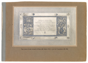 Targa murata nel salone principale del Museo delle Industrie Pirelli a ricordo del Cinquantenario della Ditta