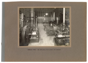 Stabilimento Milano - Sala delle pompe ad alta pressione e dei compressori