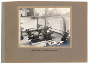 Stabilimento Milano - Sala delle pompe per acqua potabile