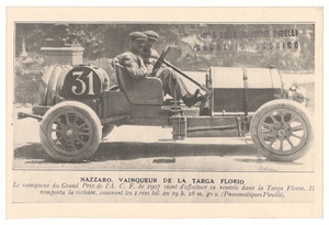 Nazzaro, vainqueur de la Targa Florio