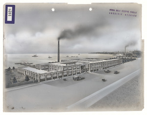 Veduta dello stabilimento Pirelli General Cable Works Ltd di Southampton