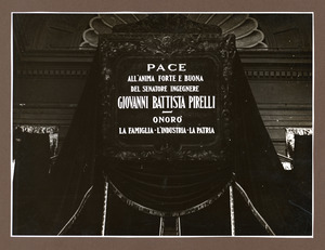 Targa commemorativa per Giovanni Battista Pirelli