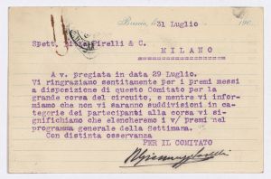 Settimana automboilistica di Brescia - 1905 -