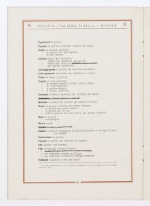 La produzione degli articoli vari di gomma Pirelli