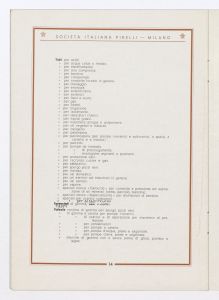 La produzione degli articoli vari di gomma Pirelli