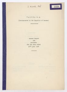 Bilancio della Valora sa al 30 giugno 1948