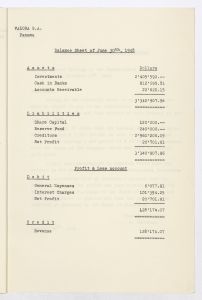Bilancio della Valora sa al 30 giugno 1948