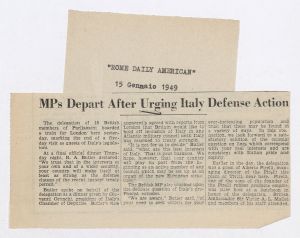 Rassegna stampa sulla visita della Delegazione parlamentare britannica allo Stabilimento di Tivoli