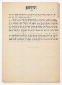 Account of the speeches made at Pirelli Works Tivoli (Villa Adriana) - 13 1 - 1949