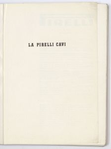 La Pirelli - cavi