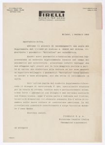 Circolare della Direzione Vendite Italia Pneumatici e Accessori