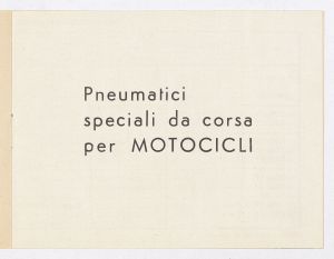 Pneumatici speciali da corsa per motocicli