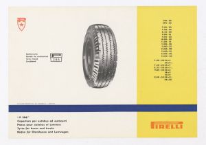 Catalogo descrittivo dei pneumatici Pirelli