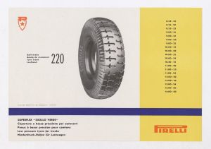 Catalogo descrittivo dei pneumatici Pirelli