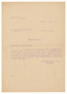 Circolari della Direzione Vendite Italia Pneumatici