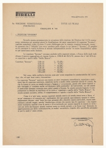 Circolari della Direzione Vendite Italia Pneumatici