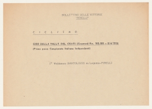 1956/Bollettini delle Vittorie Pirelli