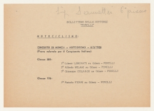1956/Bollettini delle Vittorie Pirelli