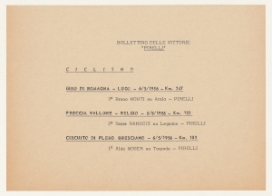 1956/Bollettini delle Vittorie Pirelli