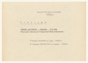 1956/Bollettini delle Vittorie Pirelli