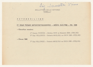 1956/Bollettini delle Vittorie Pirelli