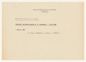 1956/Bollettini delle Vittorie Pirelli