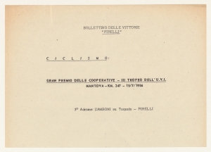 1956/Bollettini delle Vittorie Pirelli