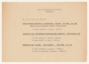 1956/Bollettini delle Vittorie Pirelli