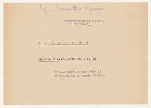 1956/Bollettini delle Vittorie Pirelli