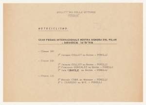 1956/Bollettini delle Vittorie Pirelli
