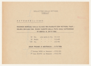 1956/Bollettini delle Vittorie Pirelli