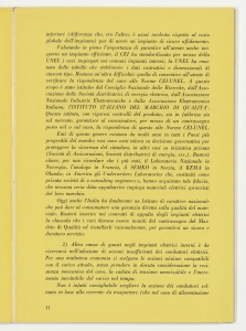 I cavi elettrici negli impianti interni