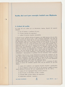 Cavi isolati con Biplasto di uso generale per impianti civili e industriali