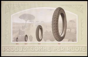 Cartello per l'allestimento del Museo Storico delle Industrie Pirelli