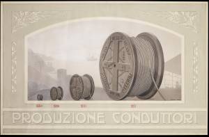 Cartello per l'allestimento del Museo Storico delle Industrie Pirelli