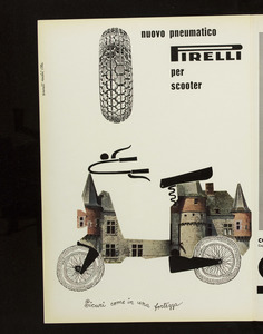 Pubblicità del pneumatico Pirelli per scooter