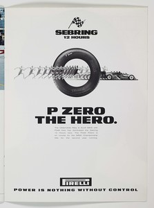 Pubblicità del pneumatico PZero Pirelli