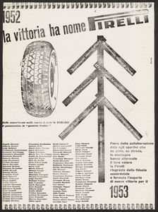 Pubblicità vittorie sportive Pirelli 1952