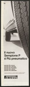 Pubblicità pneumatico Sempione P Pirelli