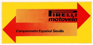 Pubblicità del pneumatico Pirelli motovelo